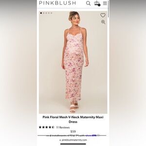 Pink Blush Floral Maternity Dress